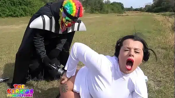 Gibby The Clown sticks Lightsaber up Nadia White Ass