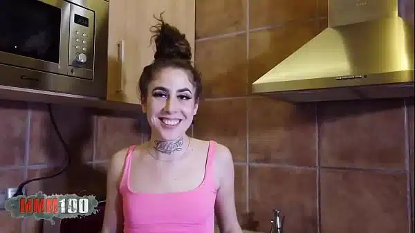 Her first porn video with Kevin White sucking and fucking and gets a facial cumshot