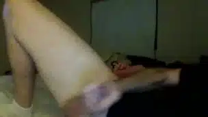 Jacking off to Porn Cumshot on Chest Big Cock