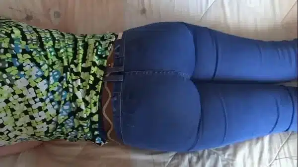Mature wife, beautiful mother showing off her big ass with clothes and without clothes while they jerk off