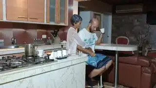 MILF stepmother fucks her stepson when they are at home with dad- Porn in Spanish