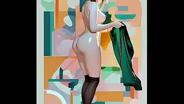 Modelos femeninos sexy nude IA anime estilizados en 3D