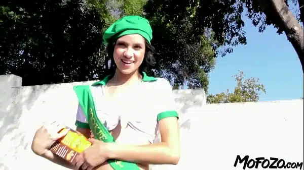 MOFOZO.com – Black Haired Girl Scout Enjoys The Doggystyle Position