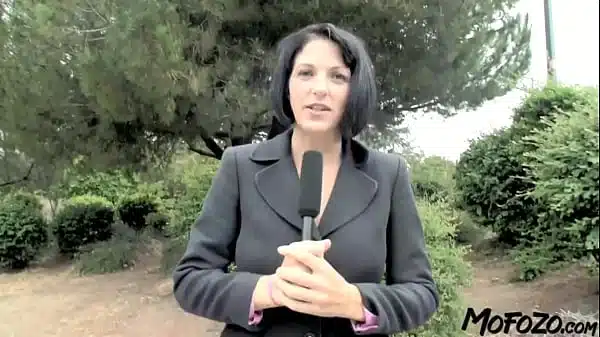MOFOZO.com – Black Haired Reporter Was Fucked By Arnold Schwarzenpecker