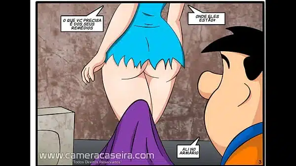 Os Flintistones – Cuidando do Vizinho – Cartoon Pornô do Câmera Caseira