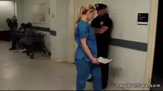 Sexy Blonde Nurse In Uniform Tara Lynn Foxx Seduces Cop On A Duty In The Hospital And Takes Him In Office Where Sucks His Big Cock Deep Throat