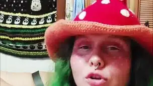 Sexy mushroom milf edging hubby till he cums