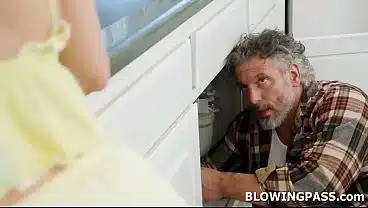 Stepdaughter Coco Lovelock keeps teasing her stepdad.The old man kisses and licks her pussy.The petite blonde teen sucks his balls and gets throated.