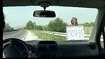 Street s series. Hitchhiking girl in trouble. Amanda Vamp Part 1. Capturing her at the side of the road.