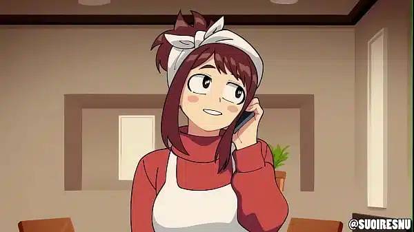 [suoiresnu] Ochako y Momo siendo folladas por grandes pollas animacion