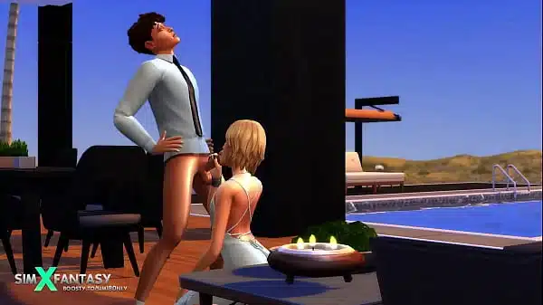 Teen wants sex by the pool – 3D Animation