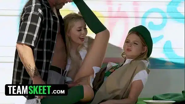 Tiny Girl Scouts Coco Lovelock & Haley Spades Getting Their Pussies Fucked By Their Customers