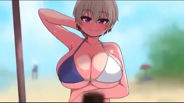 Blonde anime mylf doing blowjob