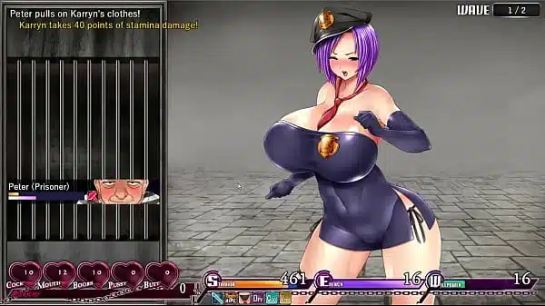 Karryn’s Prison [Sex porn game] Ep.3 sexy purple hair warden is a nymphomaniac slut and want to jerk off all men