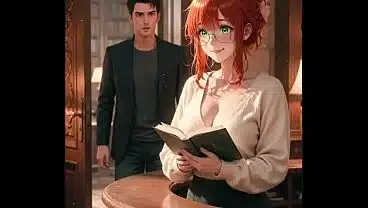 ¿Quieres ver una serie PORNO? la zorra de la biblioteca seduce al cliente mientras el quiere leer pero el puto cachondo no aguanta las ganas y le da una buena penetrada en su tremendo coño GENERADO IA