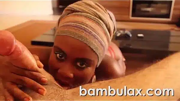 Real african ebony teen blowjob cum in mouth!