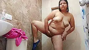 Watch Me Bath Solo So You Masturbate!!, Young Naked Girl Bathes Her Big Hot Pussy In The Shower Alone – Chubby Latina Re