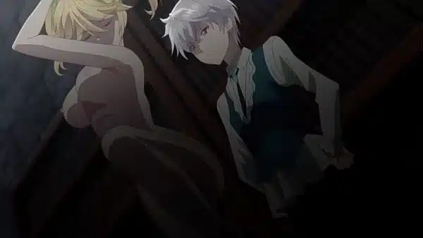 Anime girl with huge tits gets naked