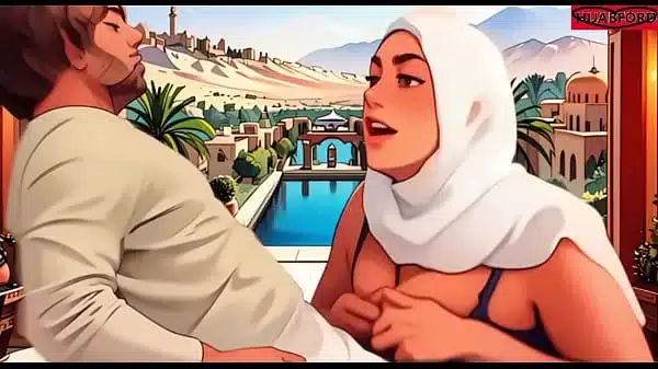 Cartoon Scarfed Muslim Lets me Fuck Her Titties