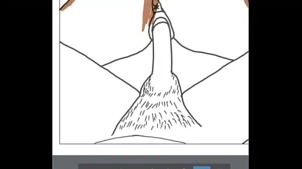 Digital Drawing of African couple having sex
