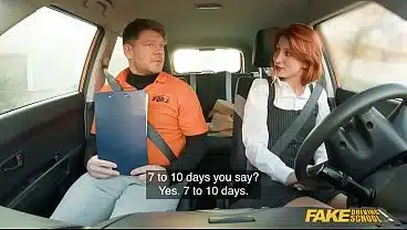 I bang a hot ginger babe to validate her licence – Fake Driving School