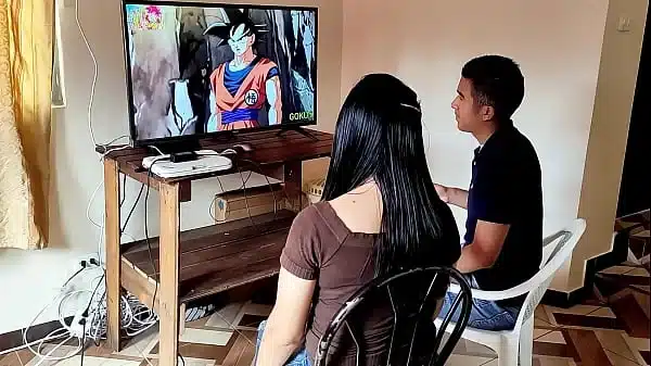 Me and my employee: My cute employee comes to my house while I’m watching dragon ball and starts sucking my big dick so I can fuck her