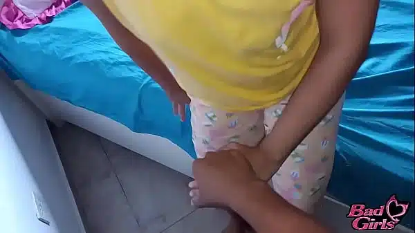My stepson comes home to visit and how about he takes me to my room and my stepsister catches us fucking hard – don’t say anything to my husband
