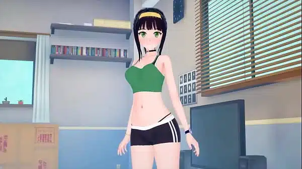 Sexy brown-haired anime girl loves sucking and fucking big dick – Hentai anime