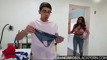 Stepmom Catches Stepson Jerking To Her Panties Then Fucks Him