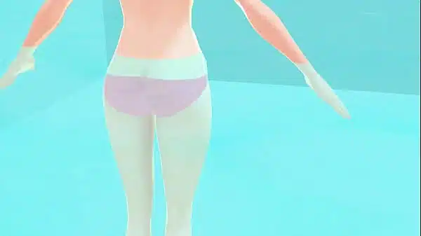 Toyota Nono Anime girl shaking her big tits with pink bikini【Slideshow video】